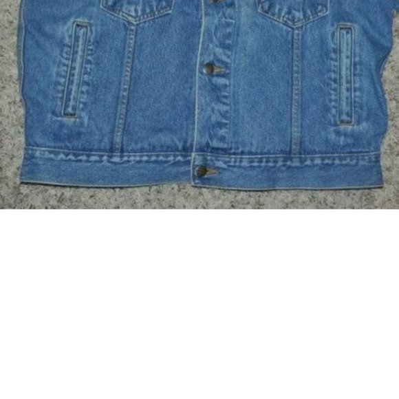 Mens Bear River Workwear Jacket Large Blue Button Up Sherpa Lined Denim Jean - Picture 4 of 7